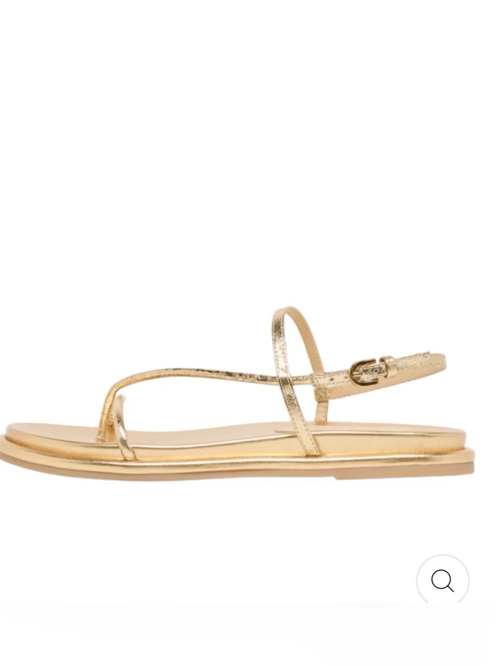 Dolce Vita Metallic Gold Strappy Toe-Loop Sandals